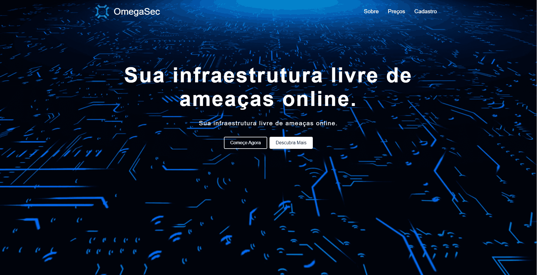 OmegaSec - A landing page for a security infra company!